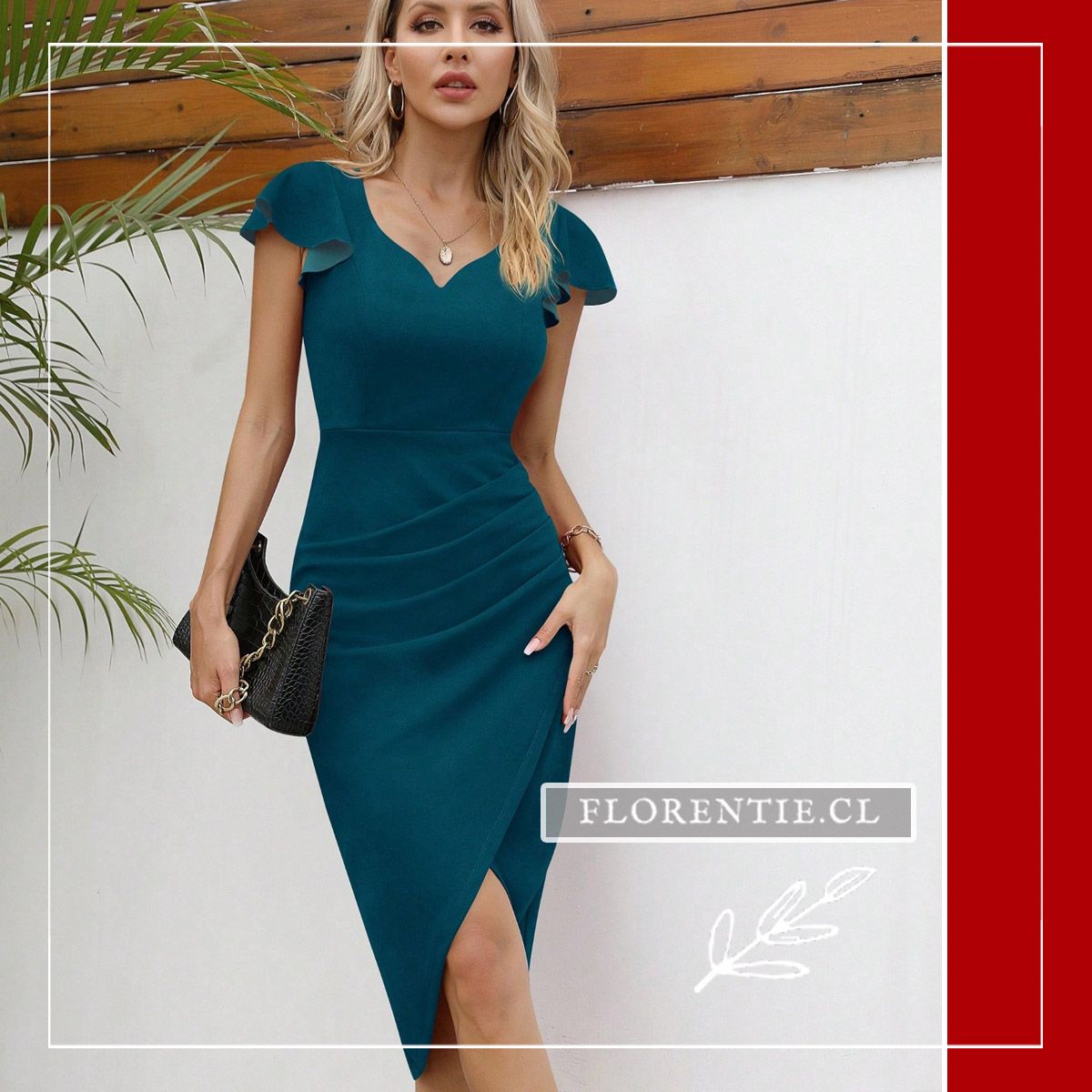 Vestido azul petróleo dama de honor Coppola