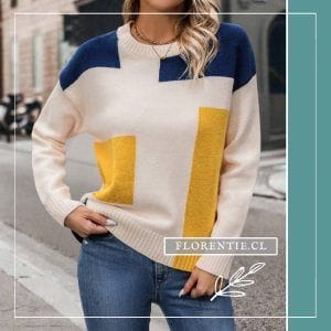 Chaleco rectangulos blanco amarillo