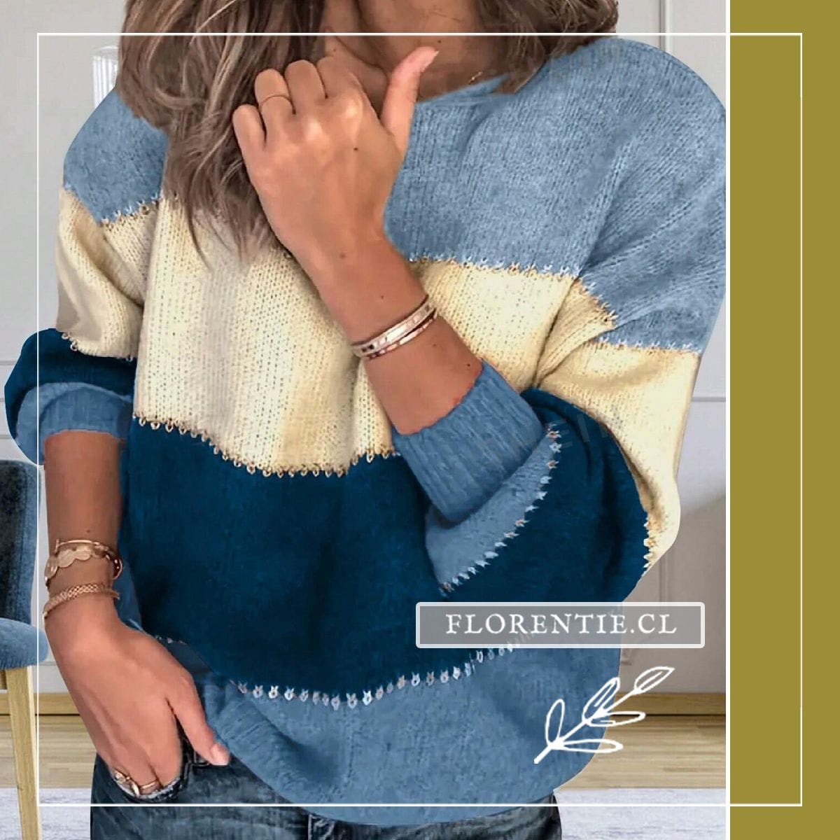Chaleco invierno mujer celeste azul