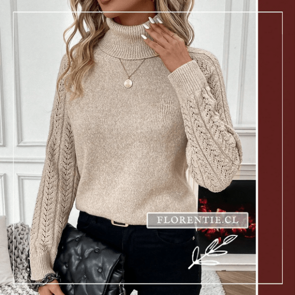 Sweater beige mujer