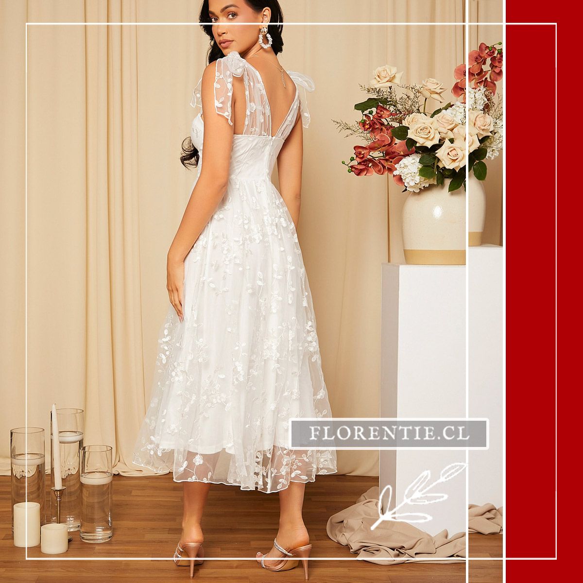 Vestido de Novia Civil Tul Bordado — Irene - Imagen 7
