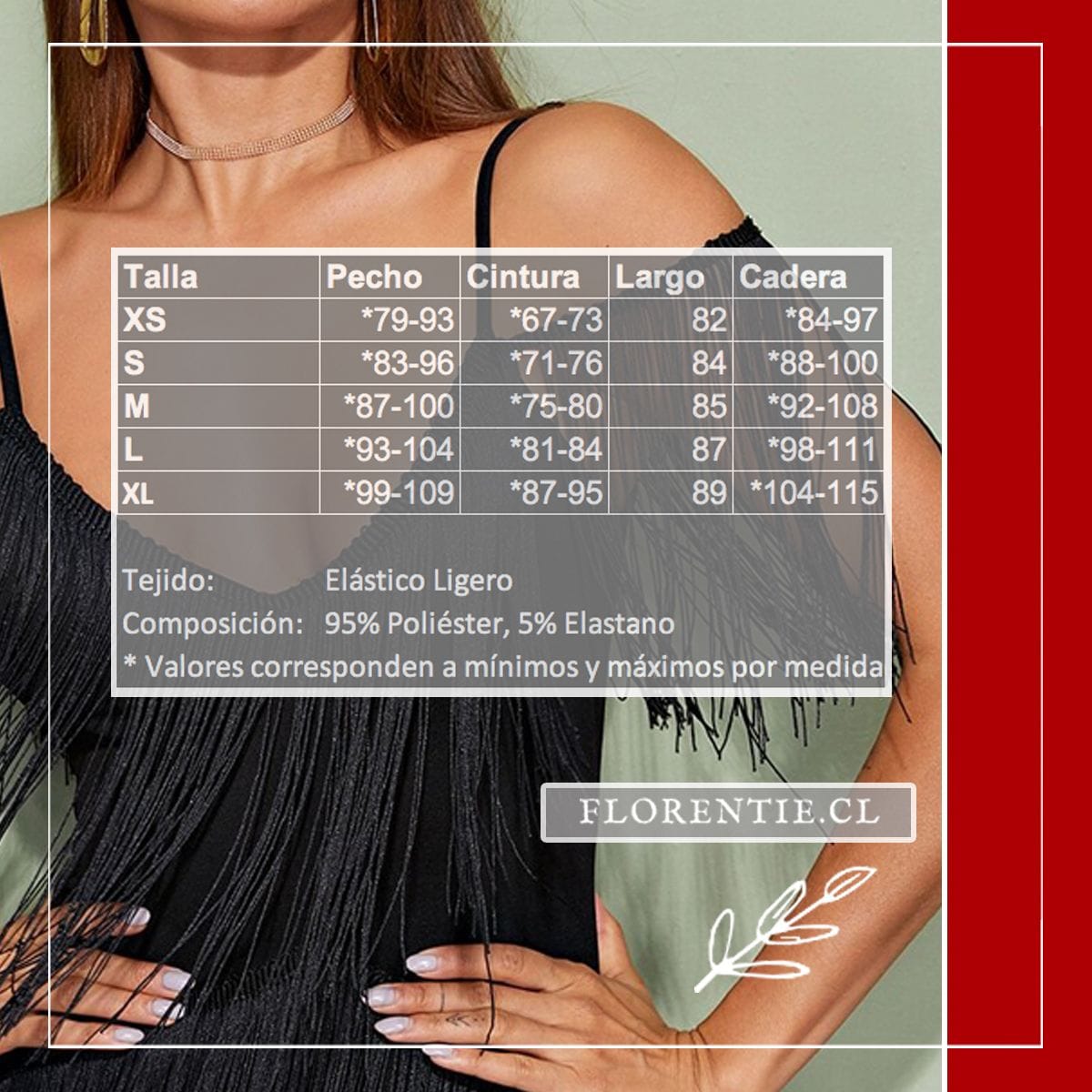 Medidas vestido negro Poek