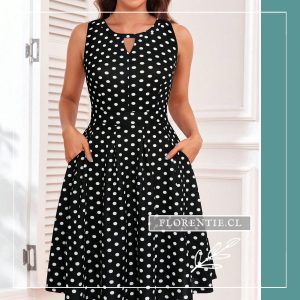 Vestido negro lunares Hali