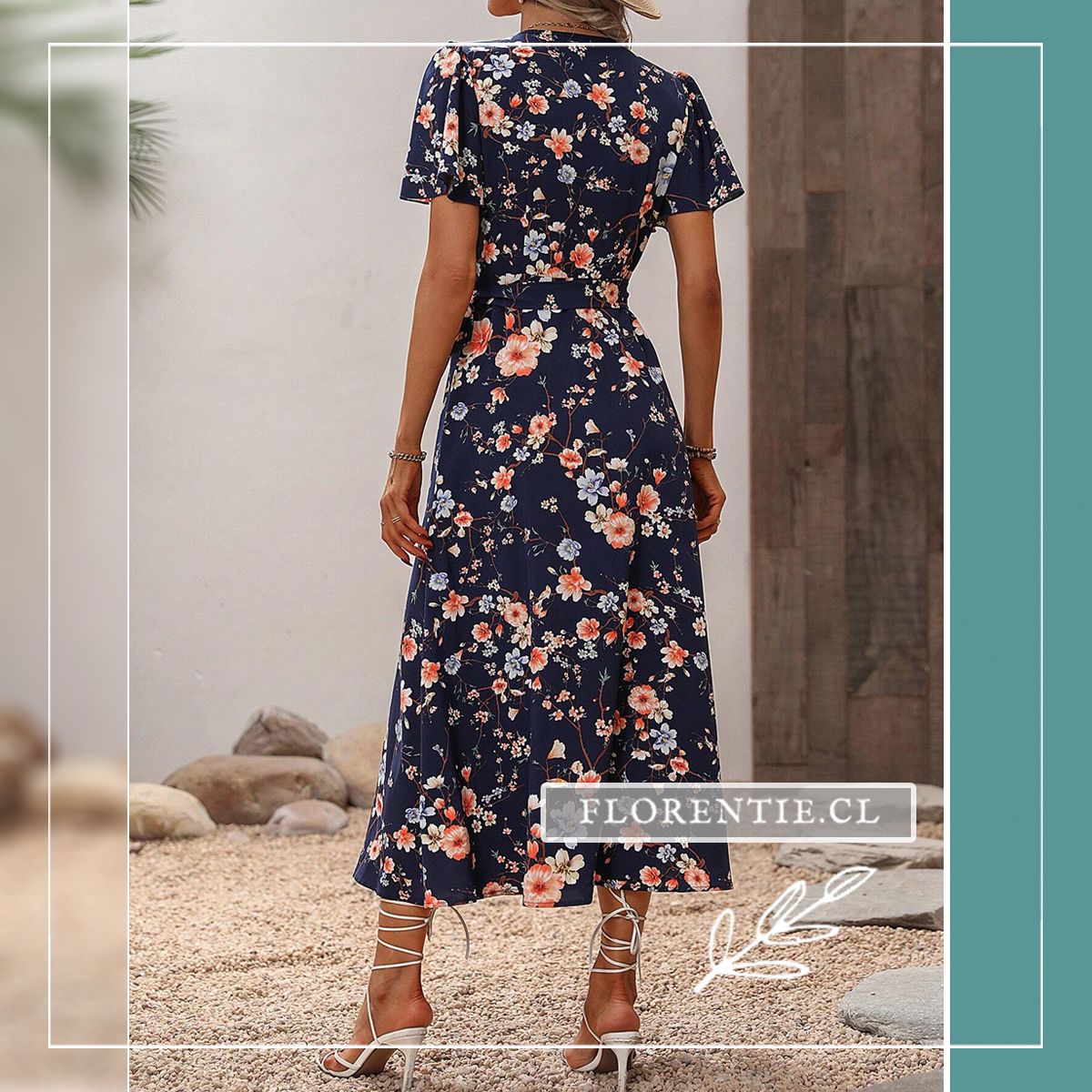 Vestido envolvente mujer largo
