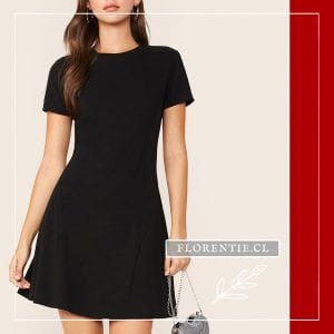 Vestido negro corte A