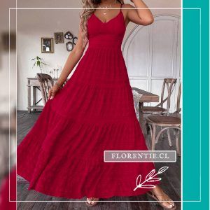 Vestido rojo espalda descubierta