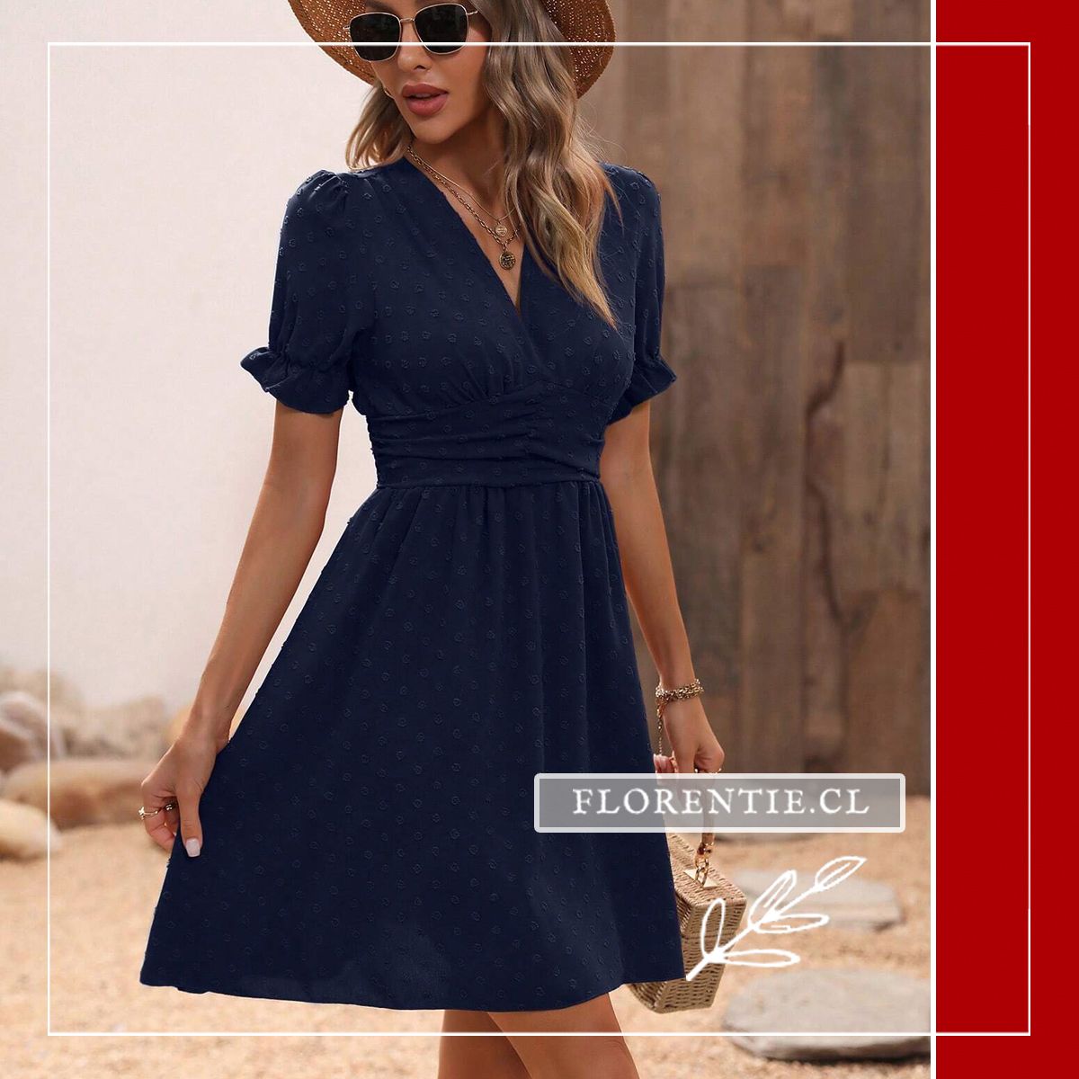 Vestido azul corte A