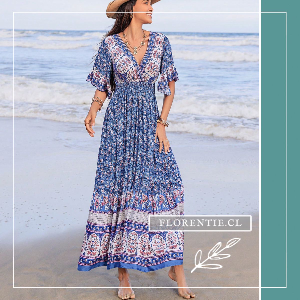 Vestido de playa floreado