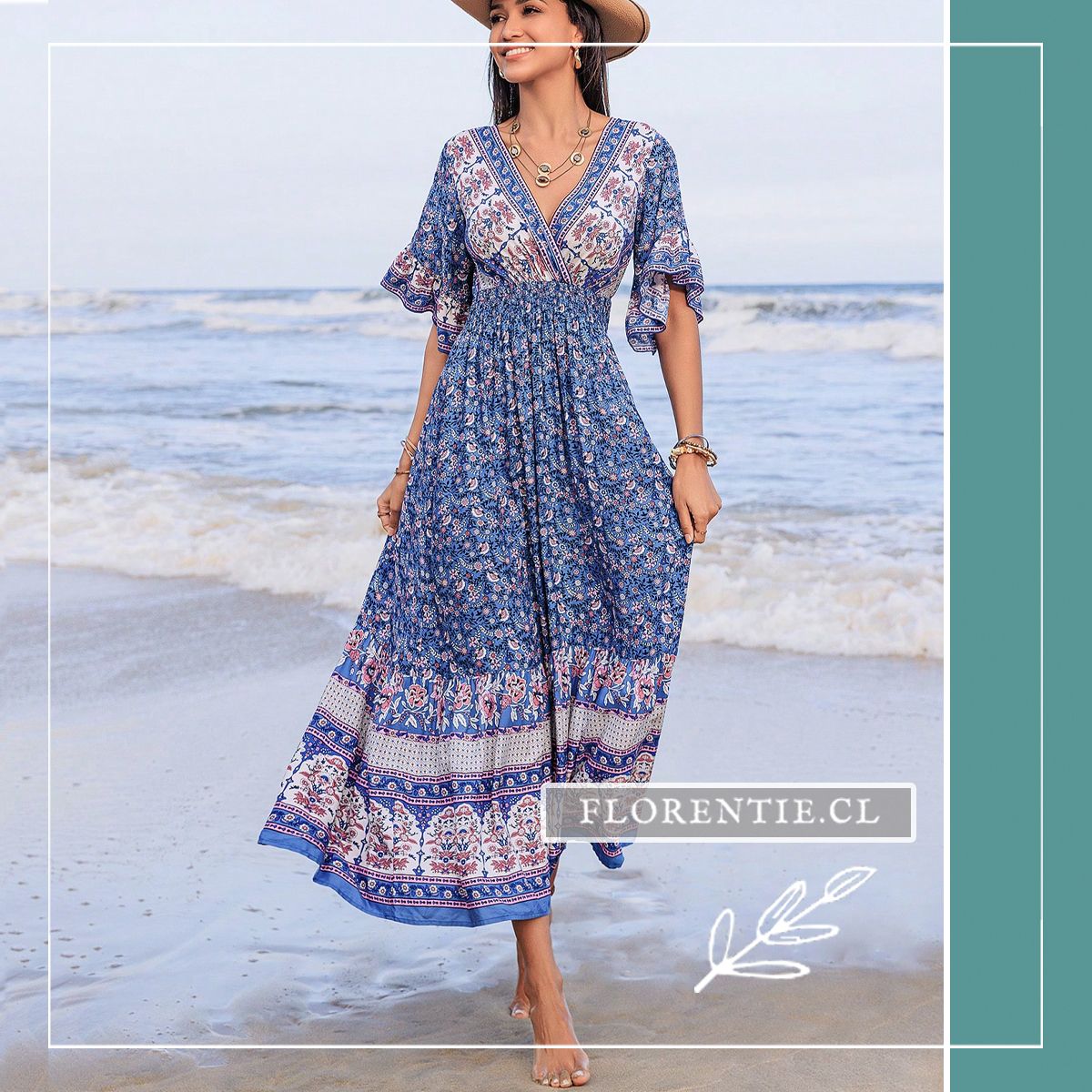 Vestido playa boho largo