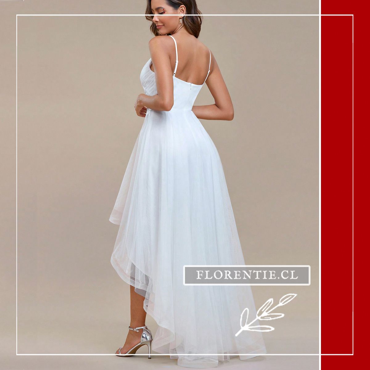 Espalda vestido novia brocado