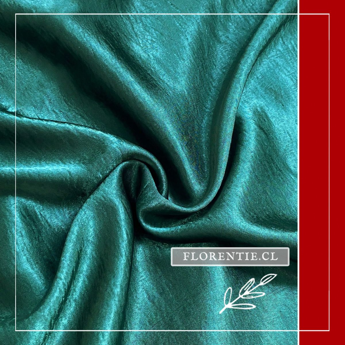 Detalle tela vestido verde jade