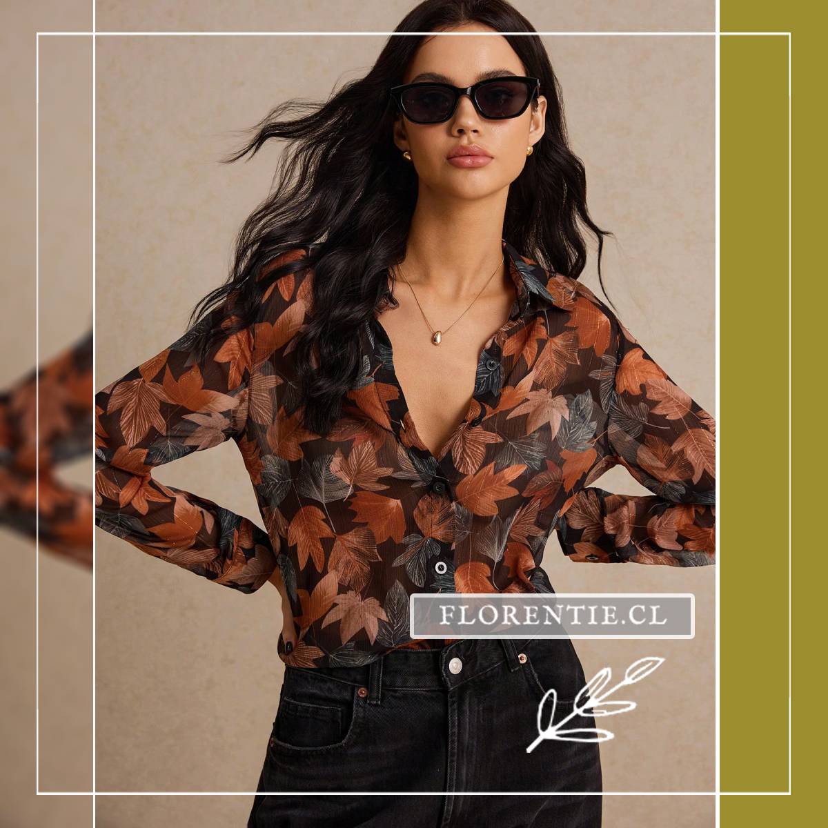 Blusa botones manga larga