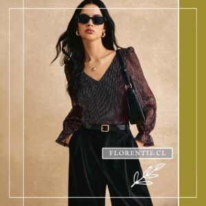 Blusa brillos mujer