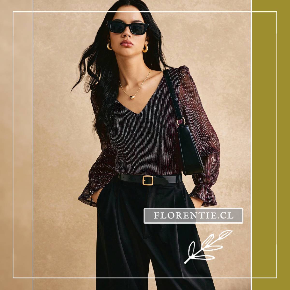Blusa brillos mujer