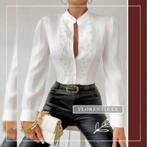 Blusa cuello mao