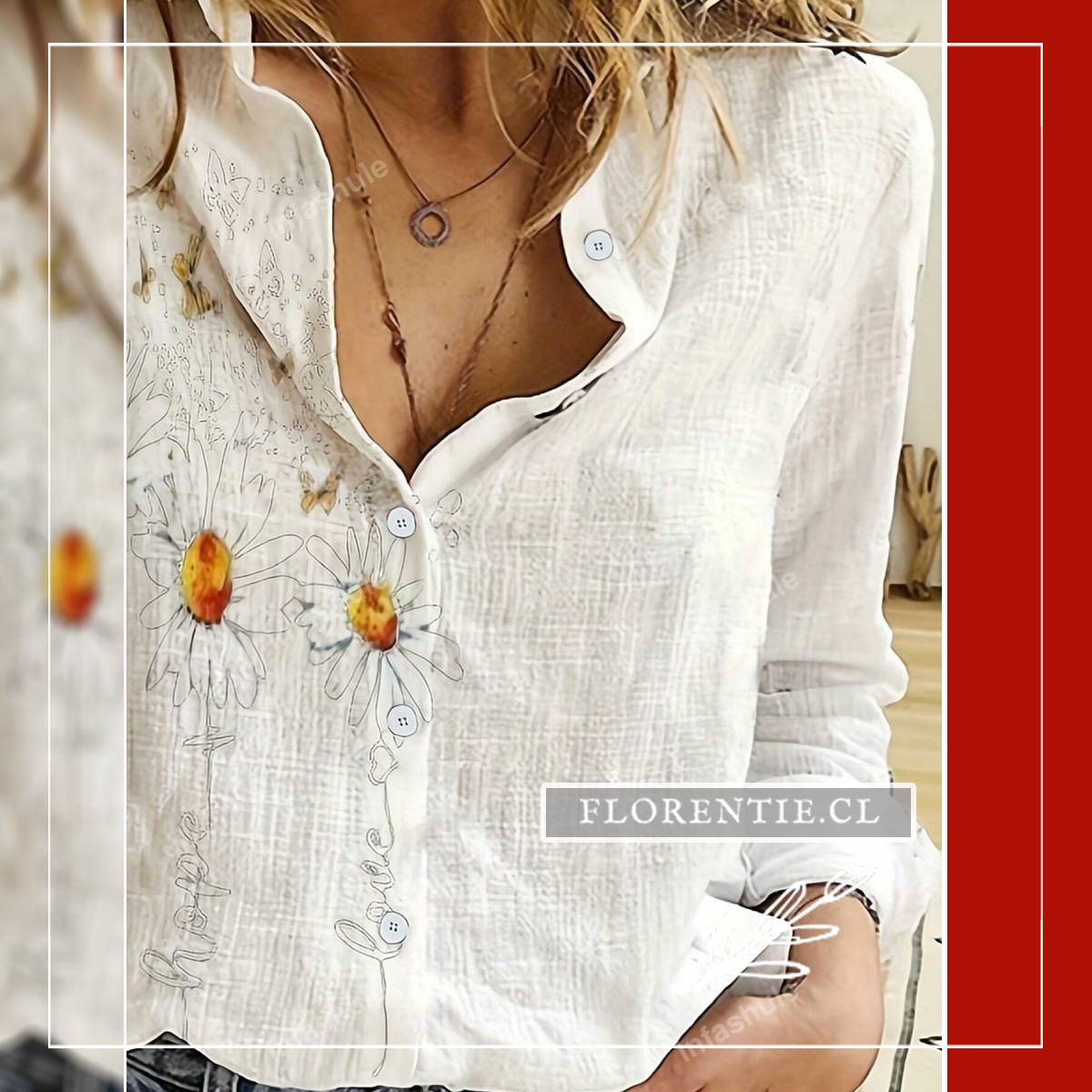 Blusa de lino mujer blanca