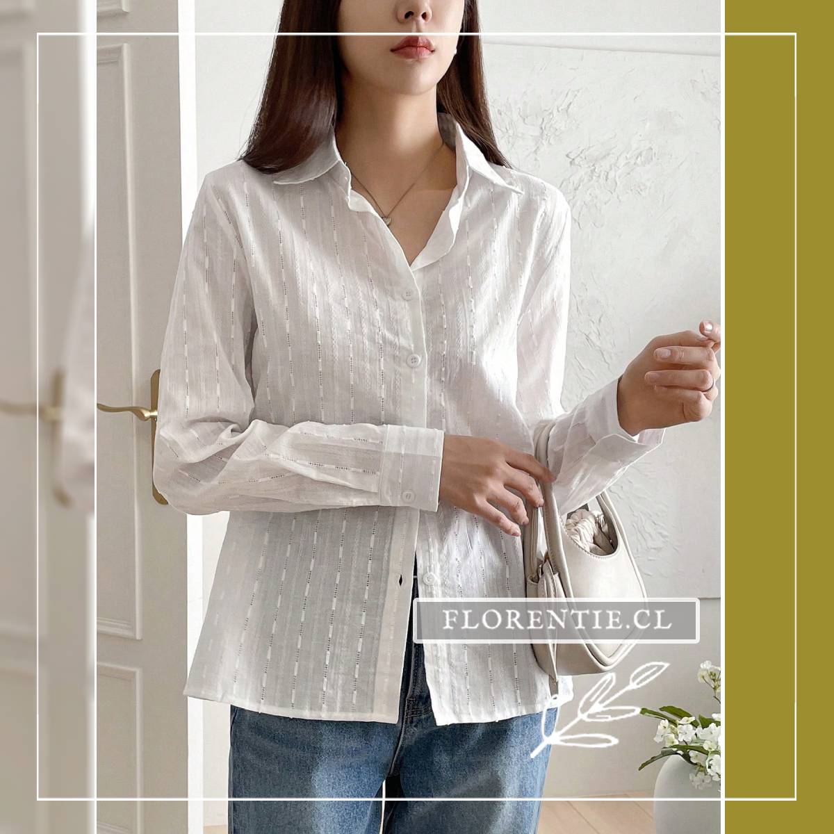 Blusa elegante blanca