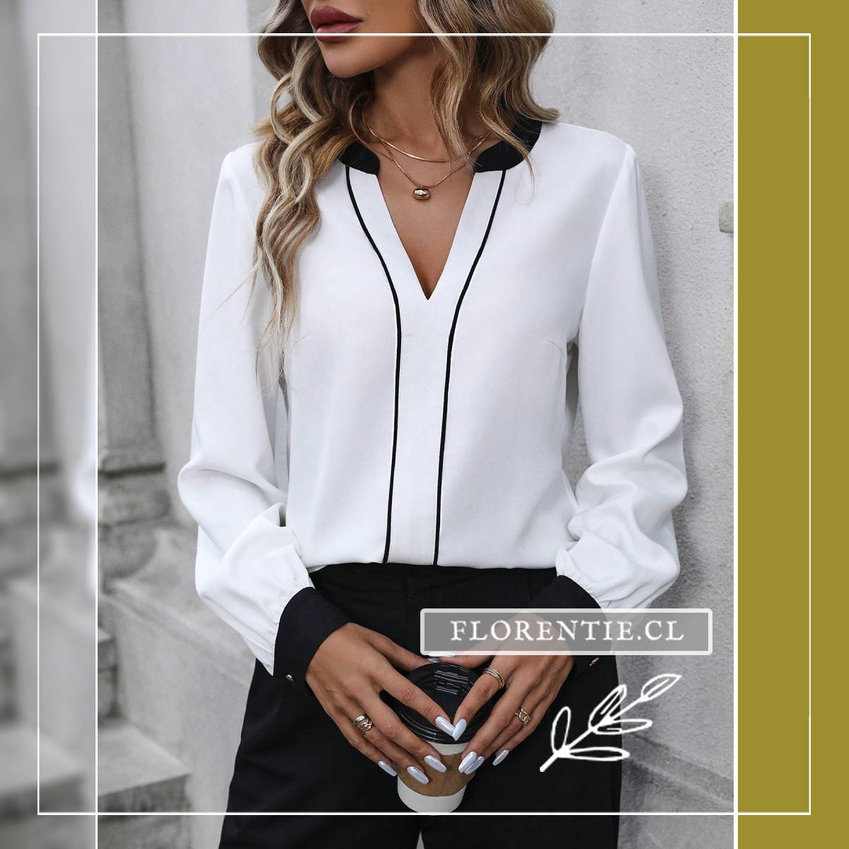 Blusa escote V
