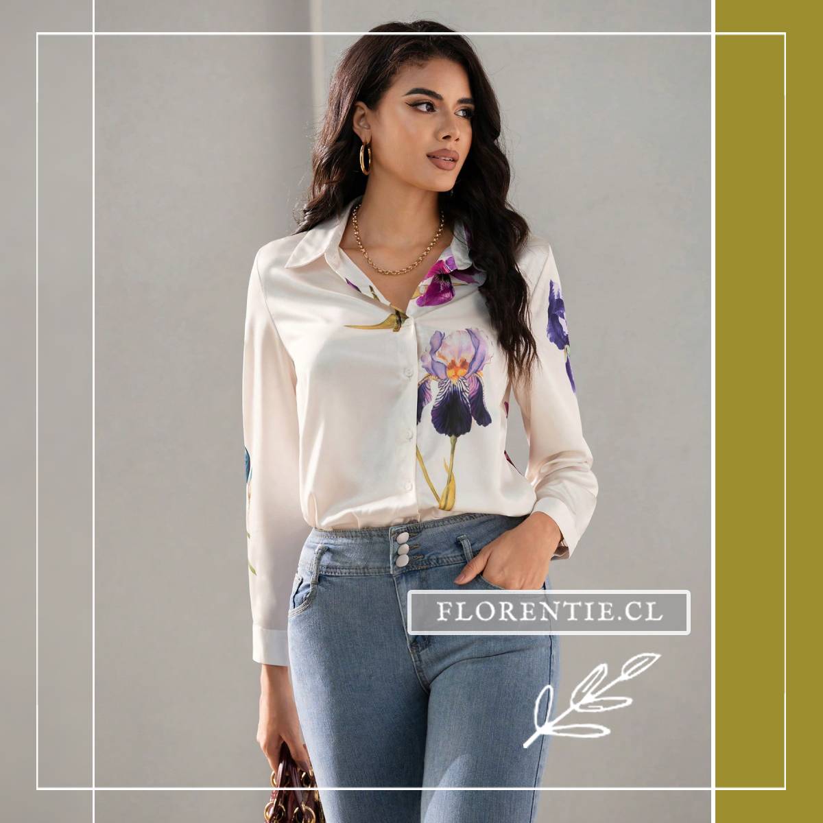 Blusa floral elegante