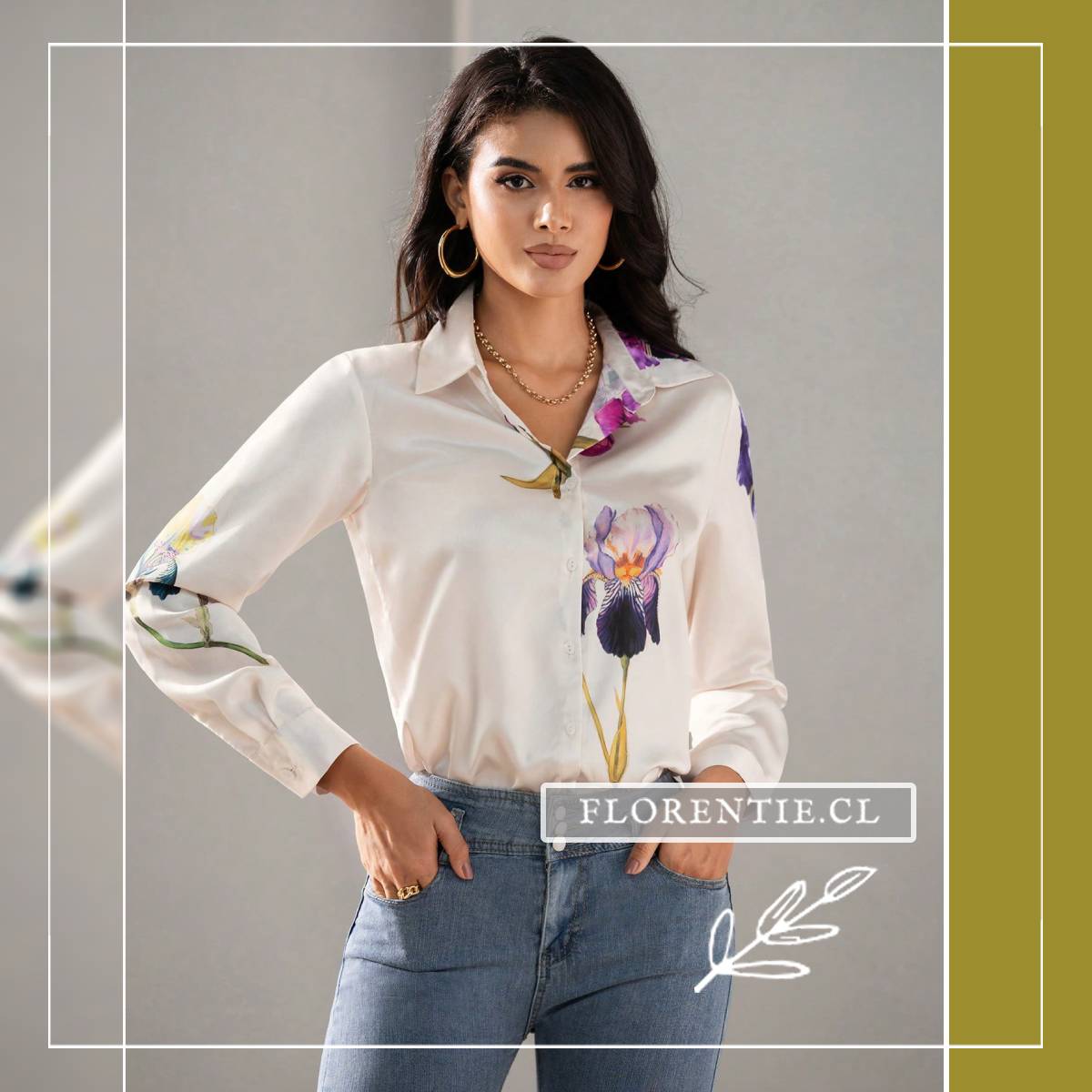 Blusa floreada elegante