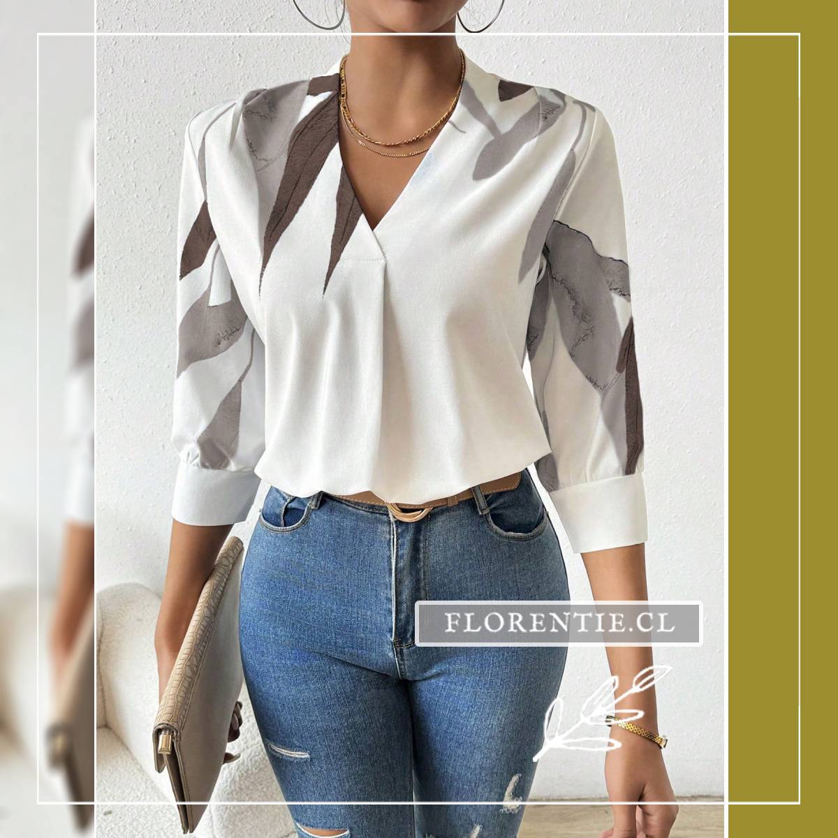 Blusa manga tres cuartos