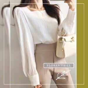 Blusa mangas abullonadas