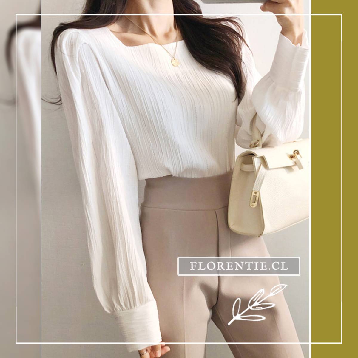 Blusa mangas abullonadas