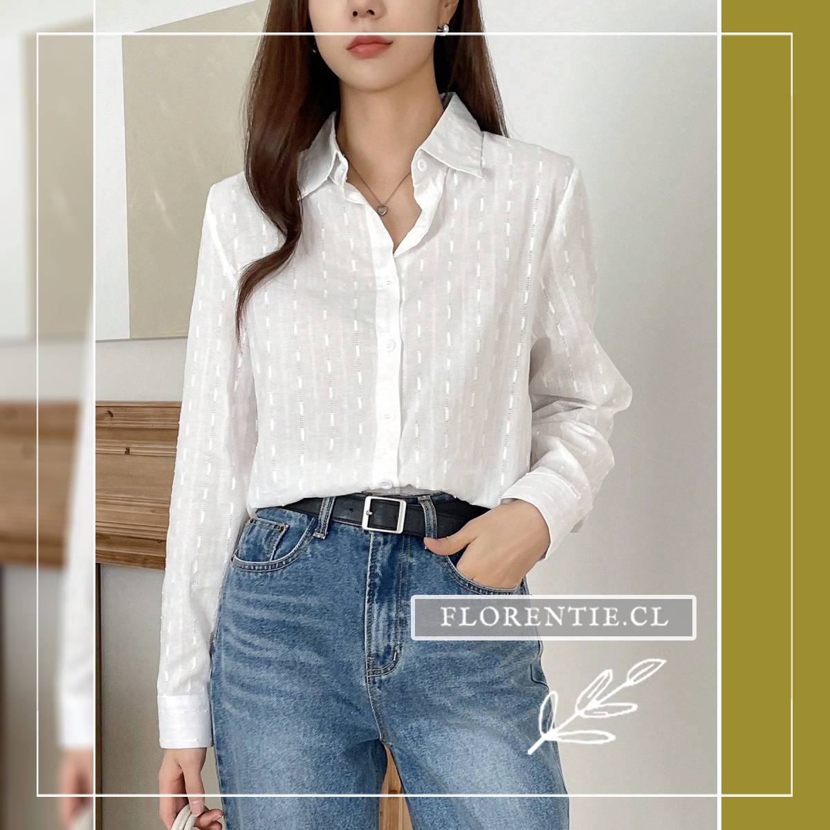 Blusa textura blanca