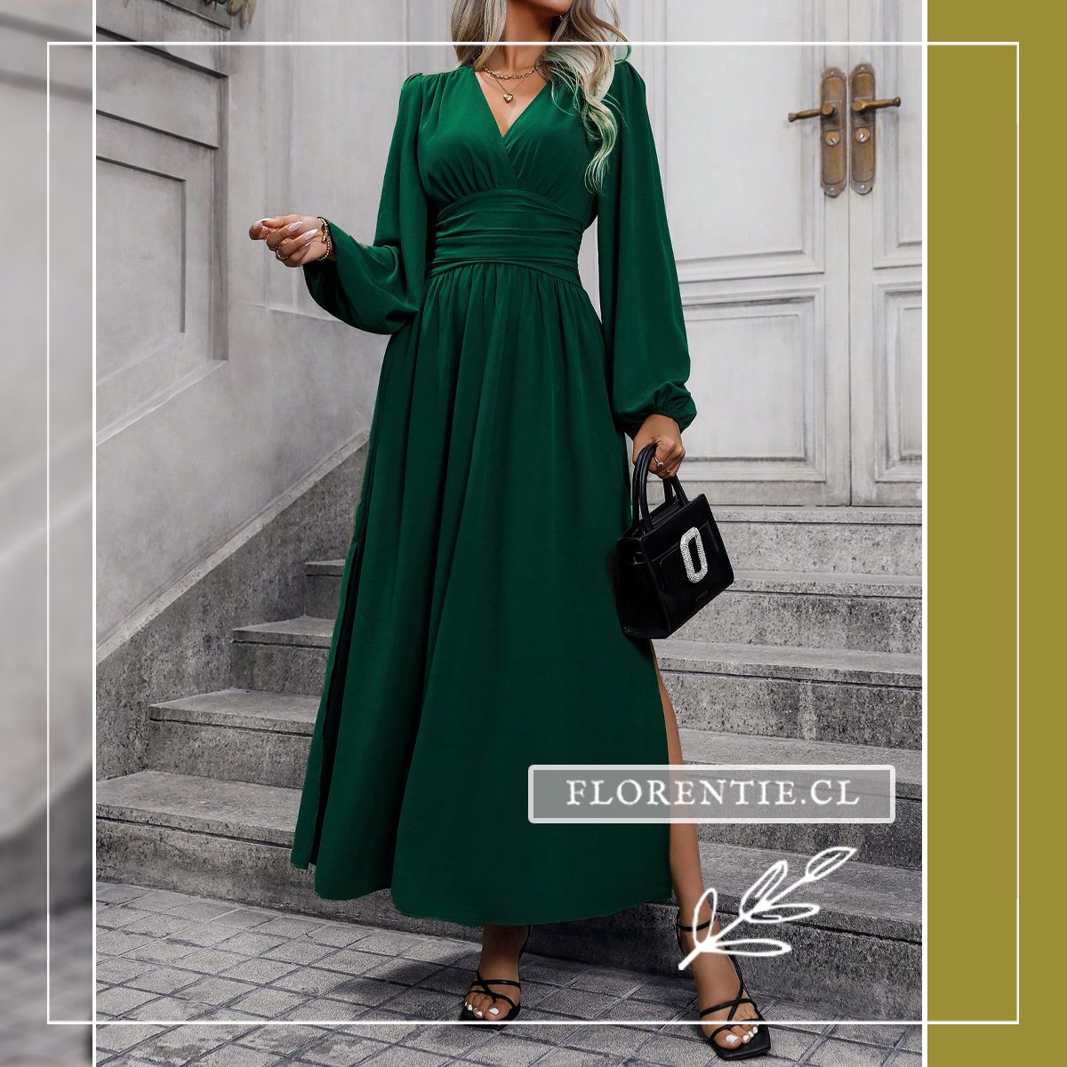 Vestido Ivette verde - Imagen 2