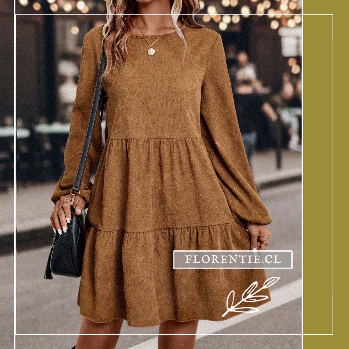 Vestido cafe claro