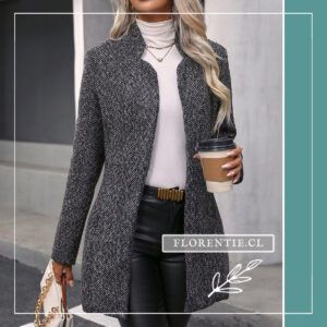 Blazer largo gris