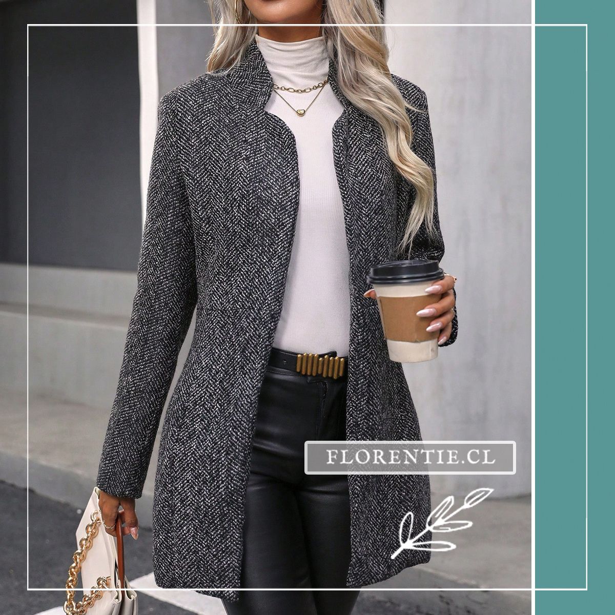 Blazer largo gris