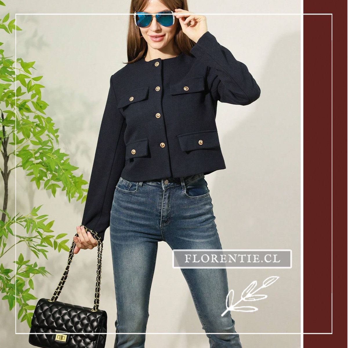 Chaqueta corta azul
