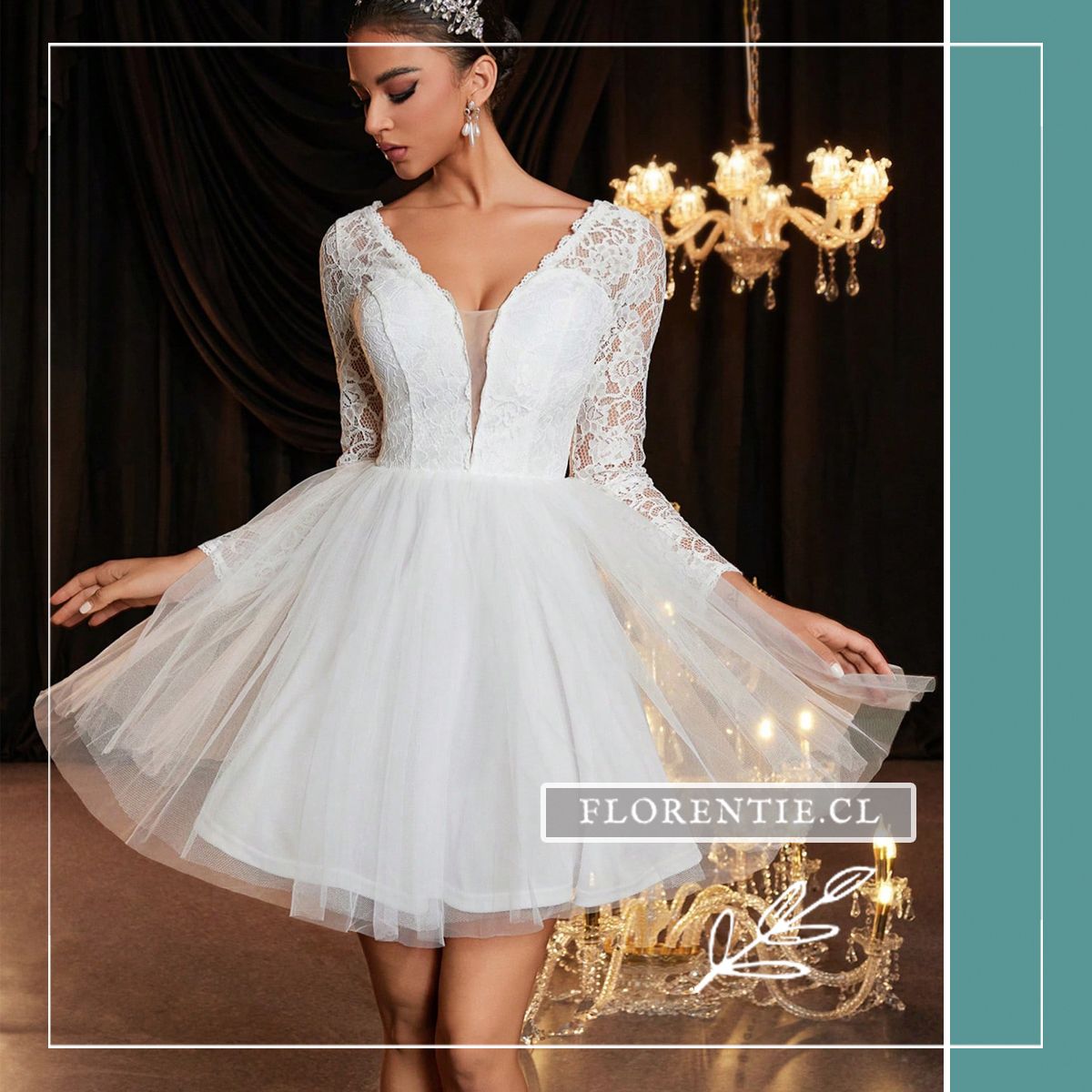 Vestido novia corto