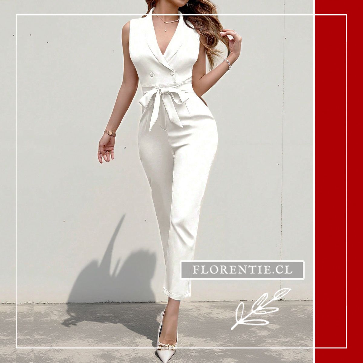 Jumpsuit blanco novia Fernanda