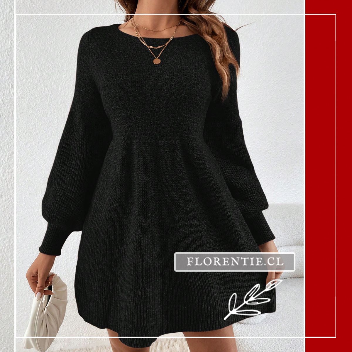 Vestido lana corto