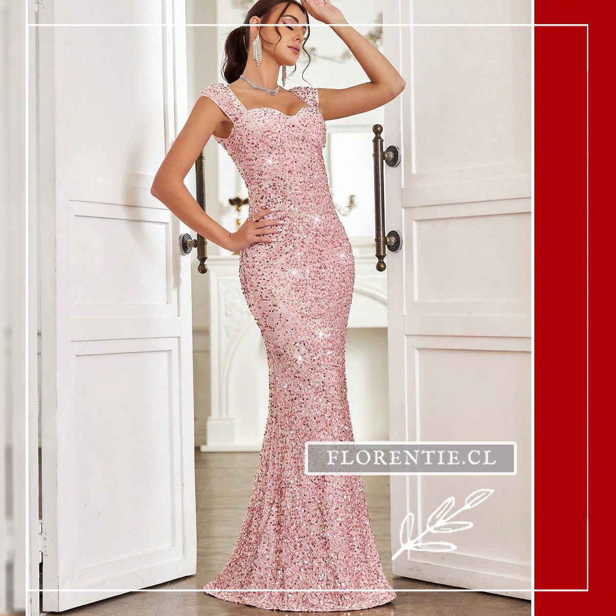 Vestido sirena rosado