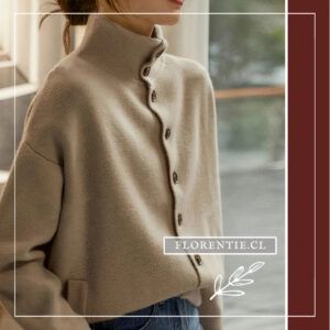 Cardigan cuello alto