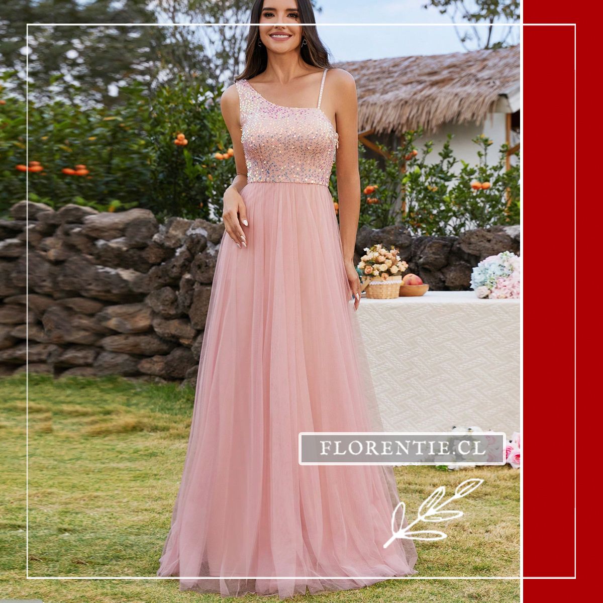 Vestido de graduación rosa claro Svetlana