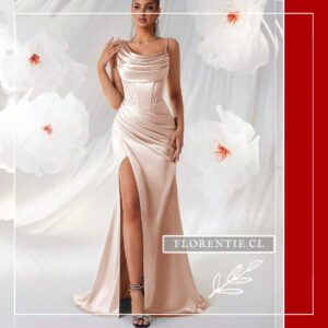 Vestido graduacion beige Marion