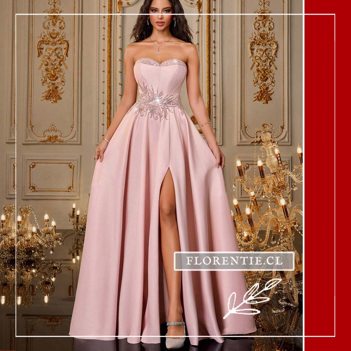 Vestido graduación corte princesa Letizia