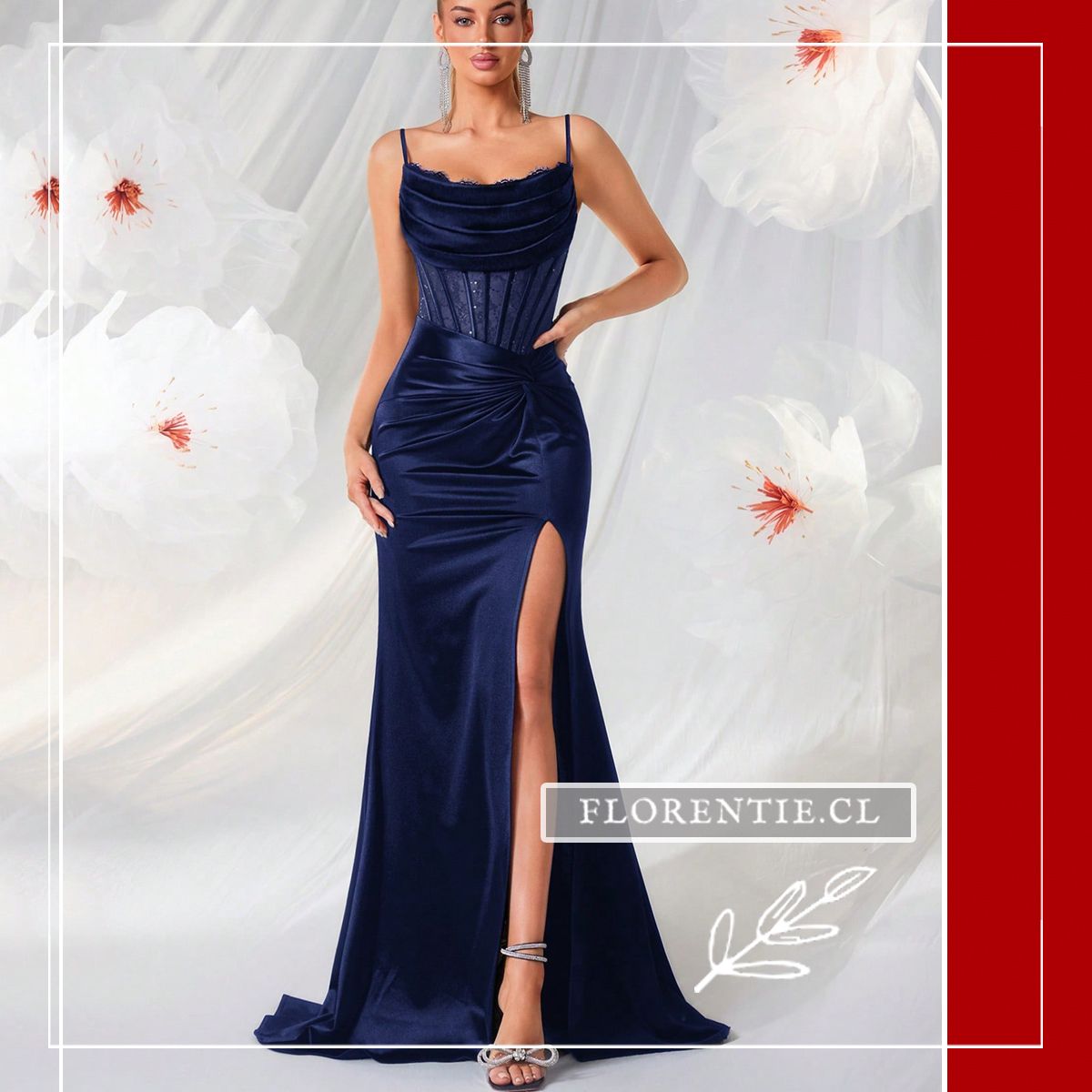 Vestido largo tirantes Fernanda