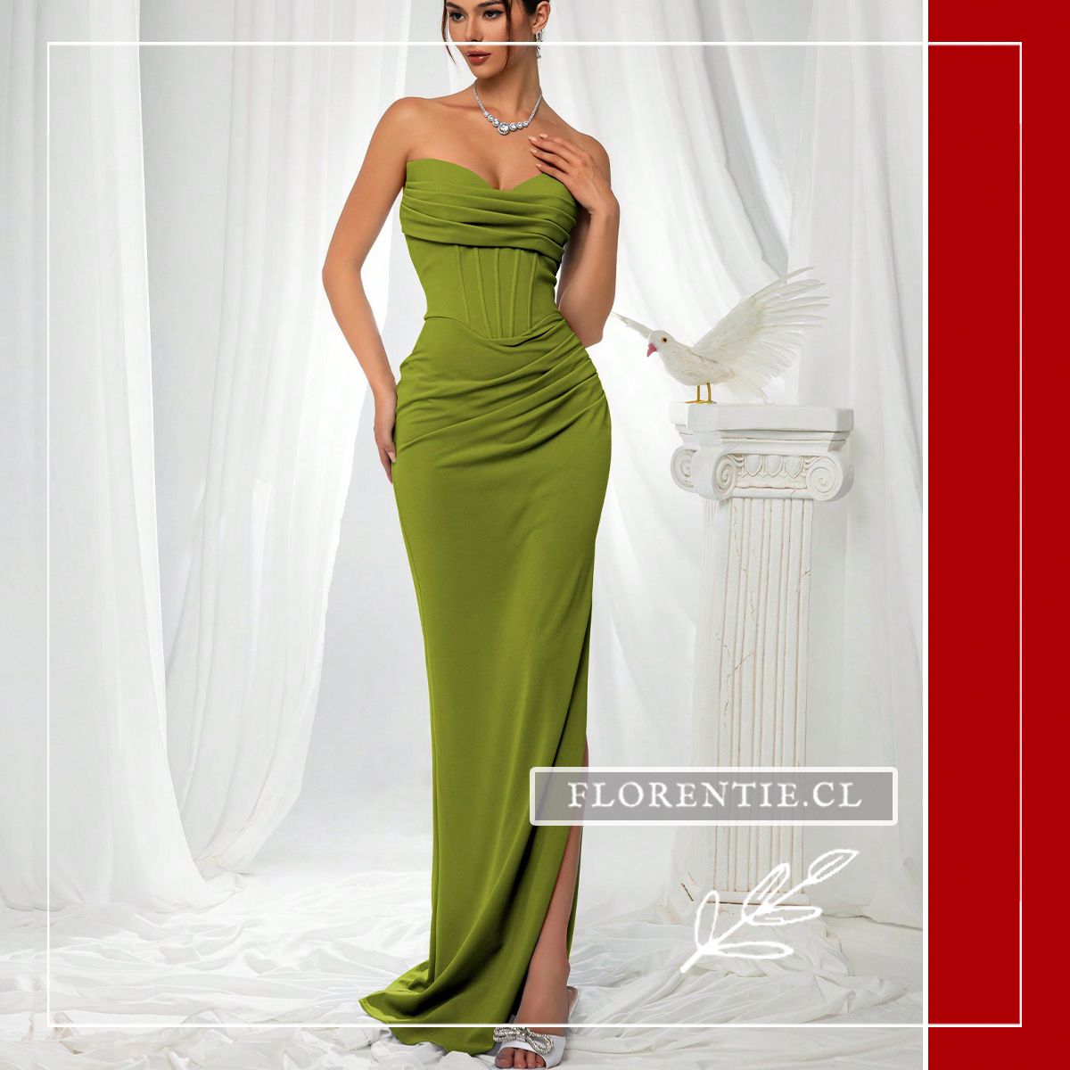 Vestido palabra honor Aral