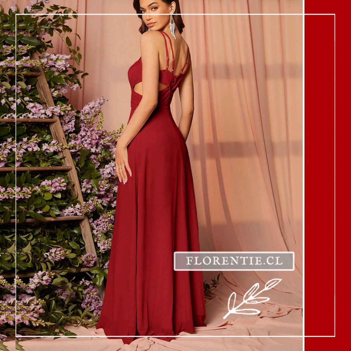 Vista posterior vestido cut out