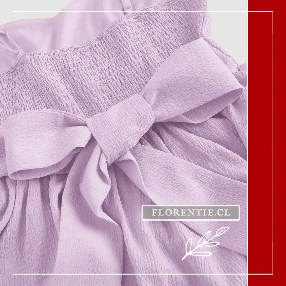 Detalle lazo vestido verano Lila