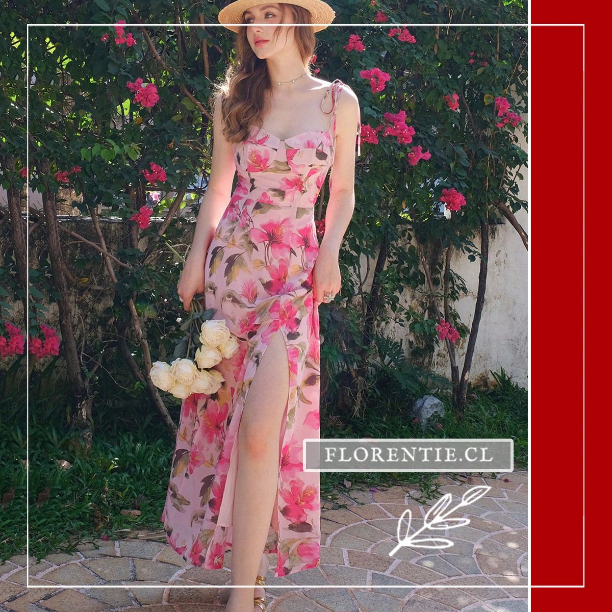 Vestido verano abertura Jeanne
