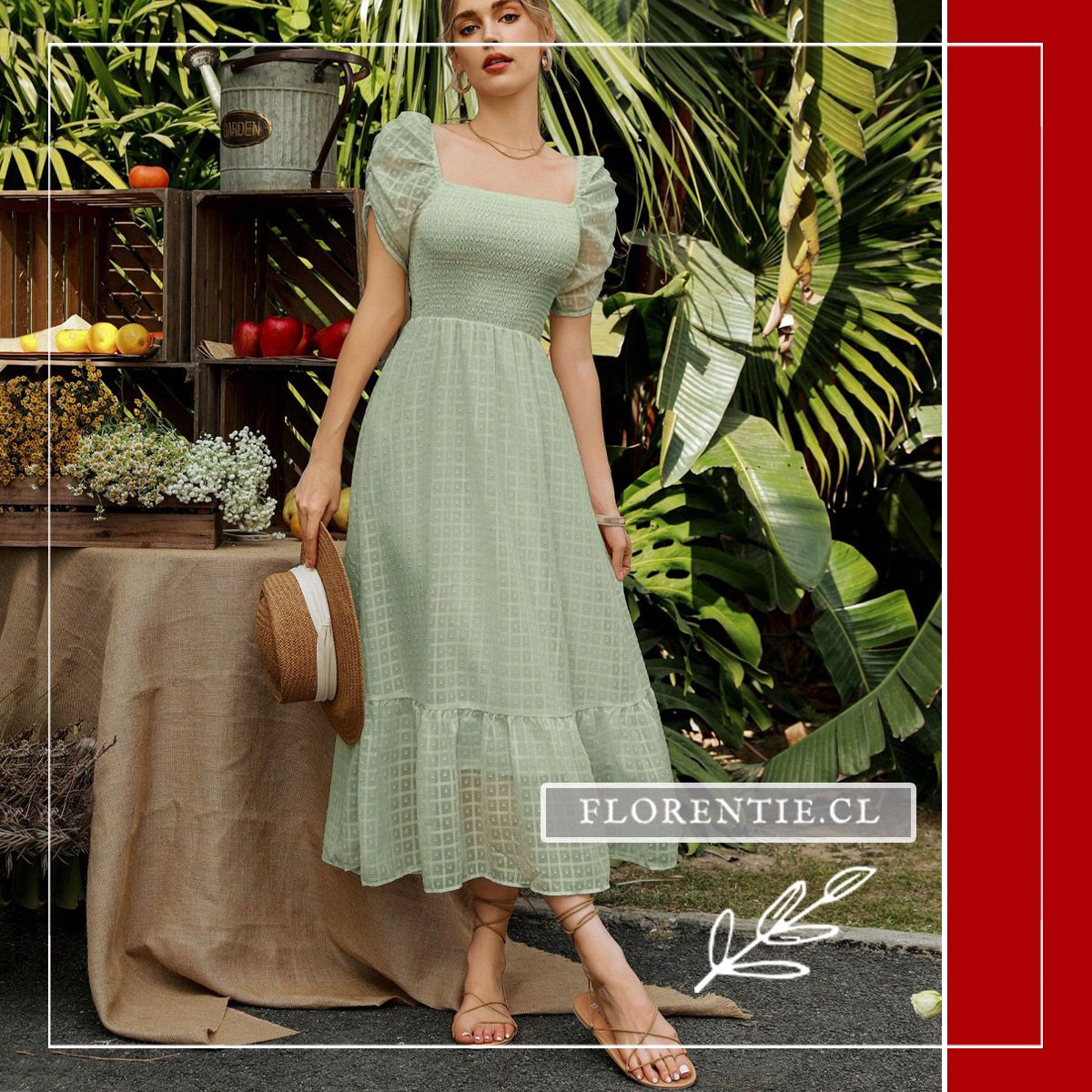 Vestido verano nido abejas Scarlett