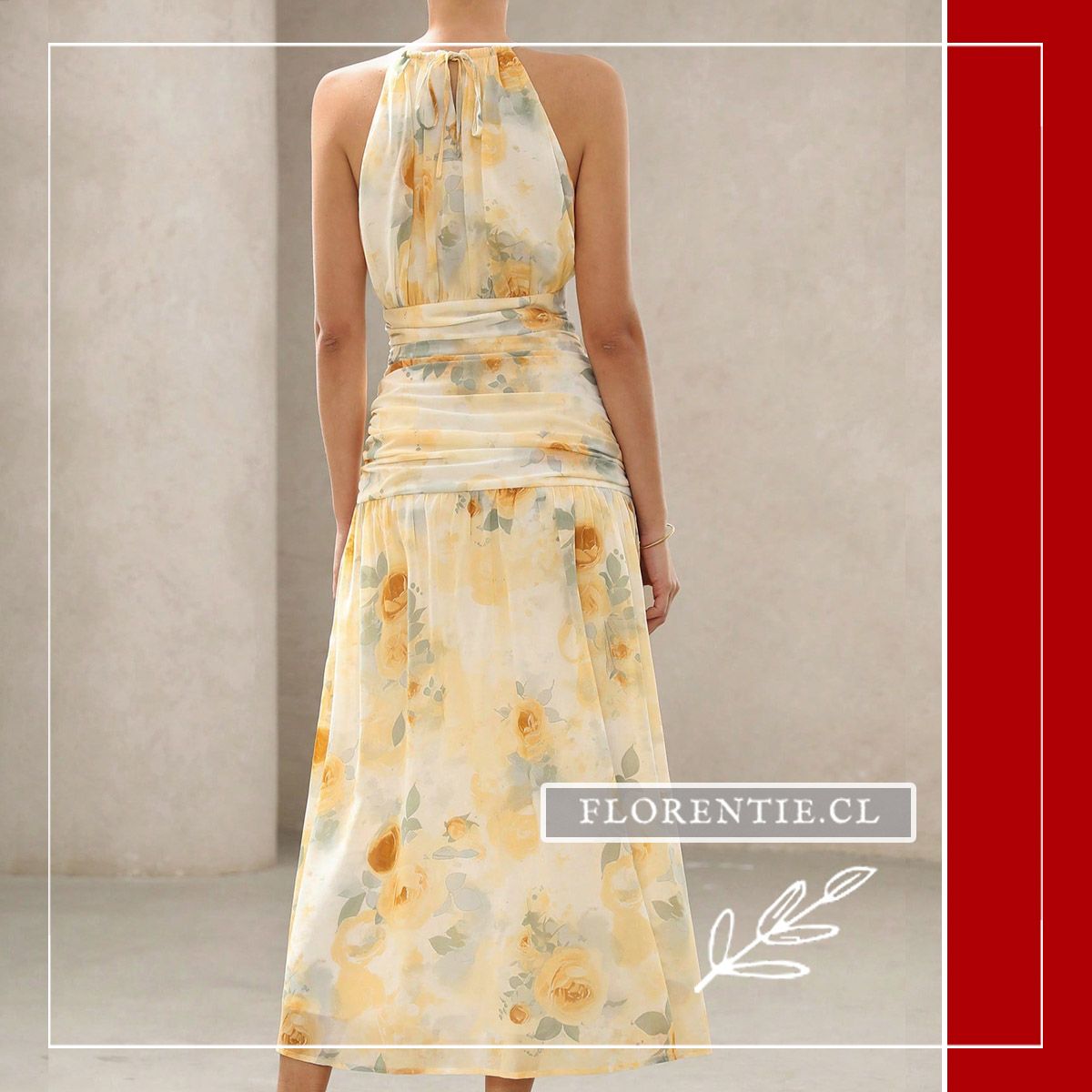 Espalda vestido drapeado verano