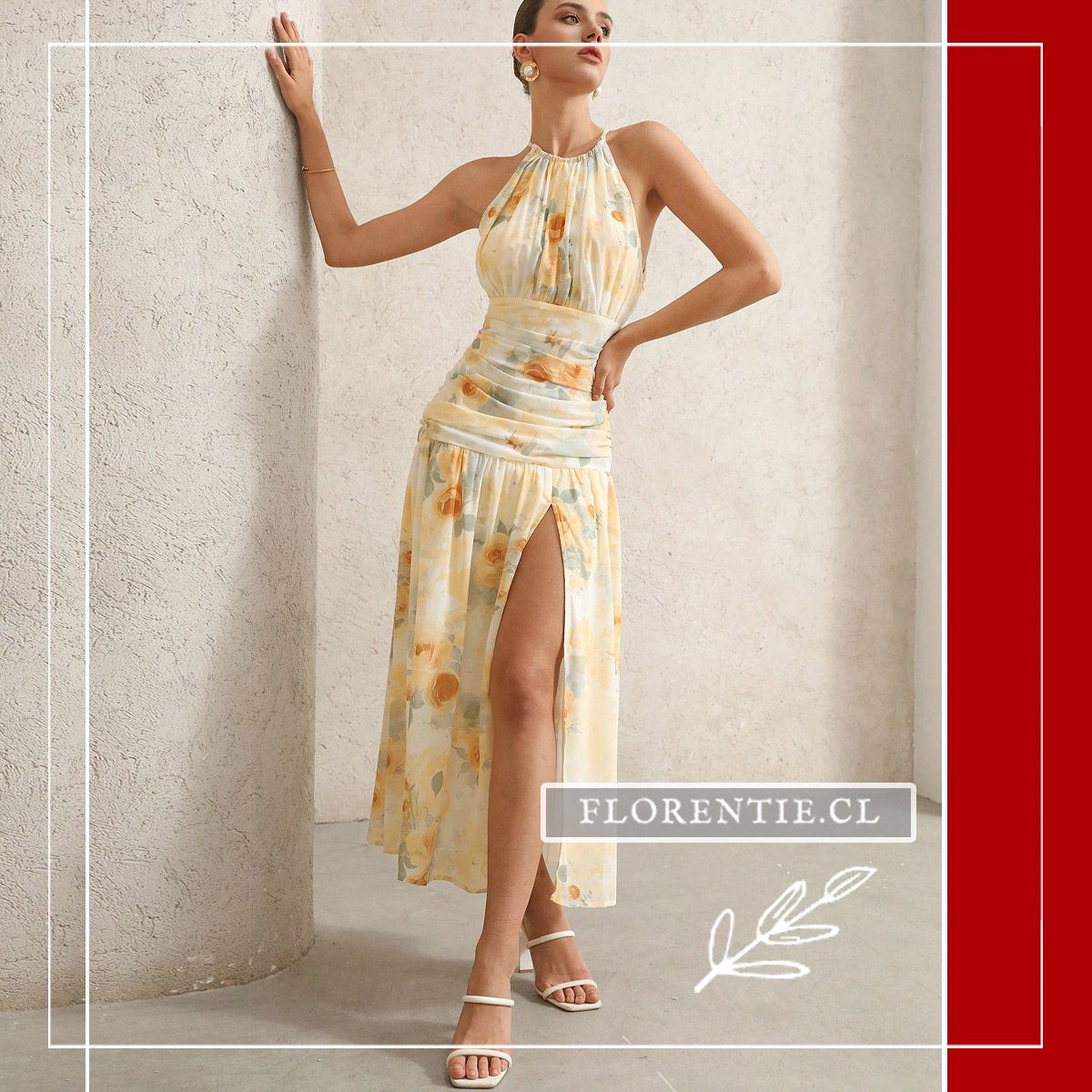 Vestido drapeado verano