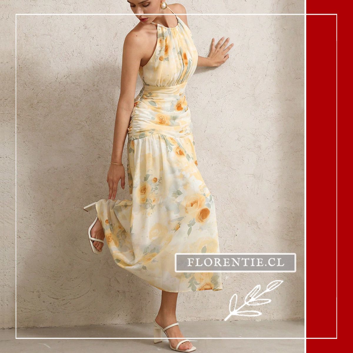 Vestido verano drapeado